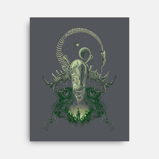 Alien's Nightmare-none stretched canvas-Harantula