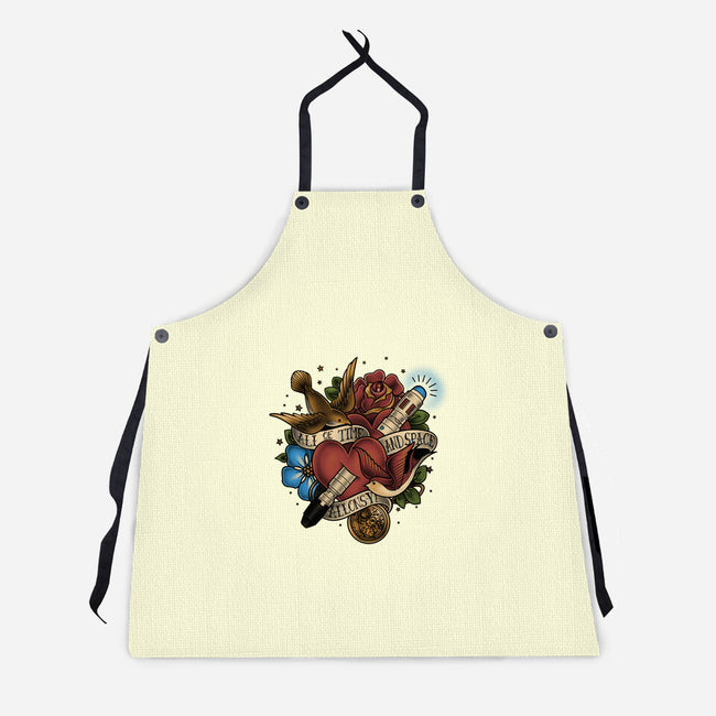 All of Time and Space Tattoo-unisex kitchen apron-MeganLara