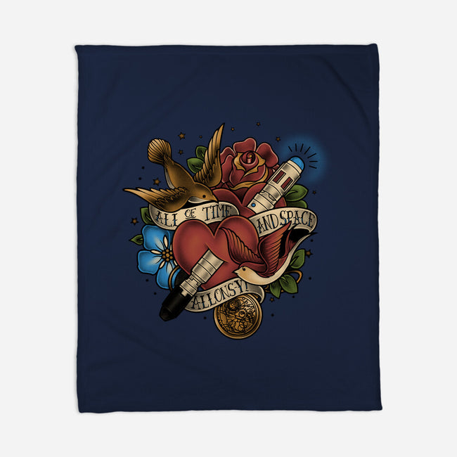 All of Time and Space Tattoo-none fleece blanket-MeganLara