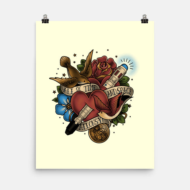 All of Time and Space Tattoo-none matte poster-MeganLara