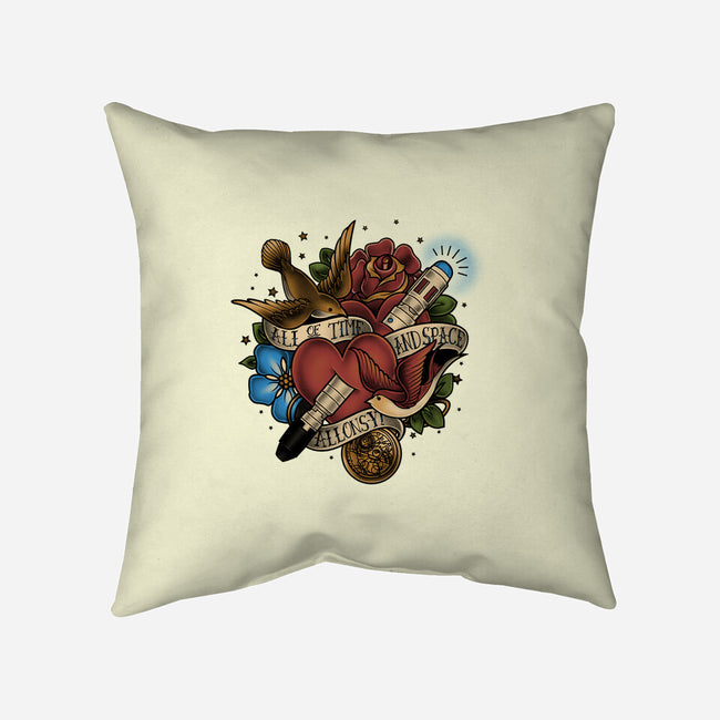 All of Time and Space Tattoo-none removable cover throw pillow-MeganLara