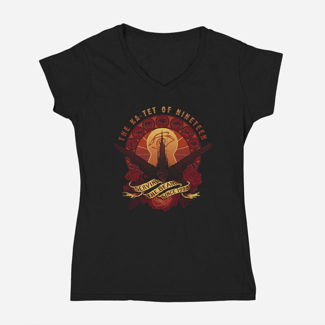 All Things Serve the Beam-womens v-neck tee-MeganLara