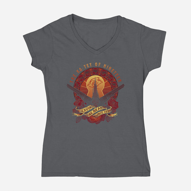 All Things Serve the Beam-womens v-neck tee-MeganLara