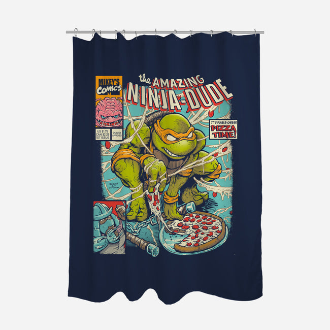 Amazing Ninja Dude-none polyester shower curtain-DonovanAlex