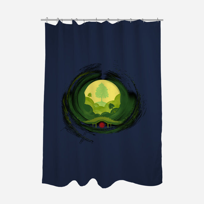 And Back Again-none polyester shower curtain-AlynSpiller