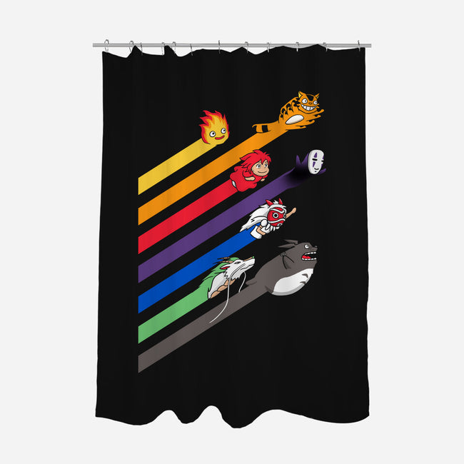 Anime Streak-none polyester shower curtain-vp021