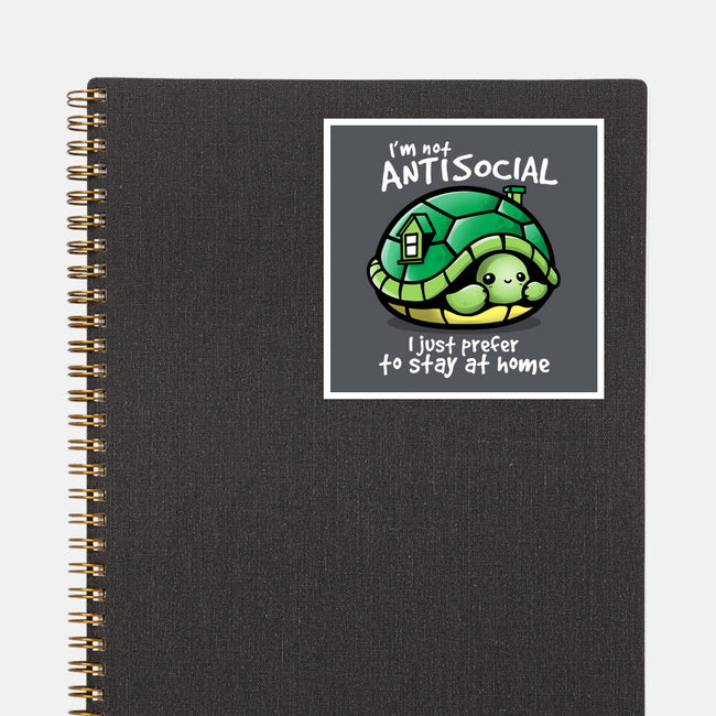 Antisocial Turtle-none glossy sticker-NemiMakeit