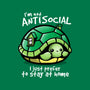 Antisocial Turtle-none fleece blanket-NemiMakeit