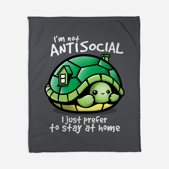 Antisocial Turtle-none fleece blanket-NemiMakeit