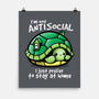 Antisocial Turtle-none matte poster-NemiMakeit