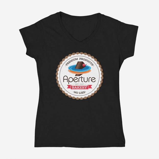 Aperture Bakery-womens v-neck tee-Mdk7