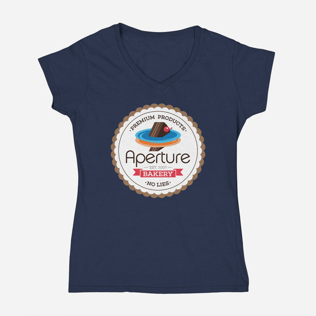 Aperture Bakery-womens v-neck tee-Mdk7