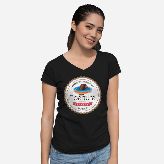 Aperture Bakery-womens v-neck tee-Mdk7