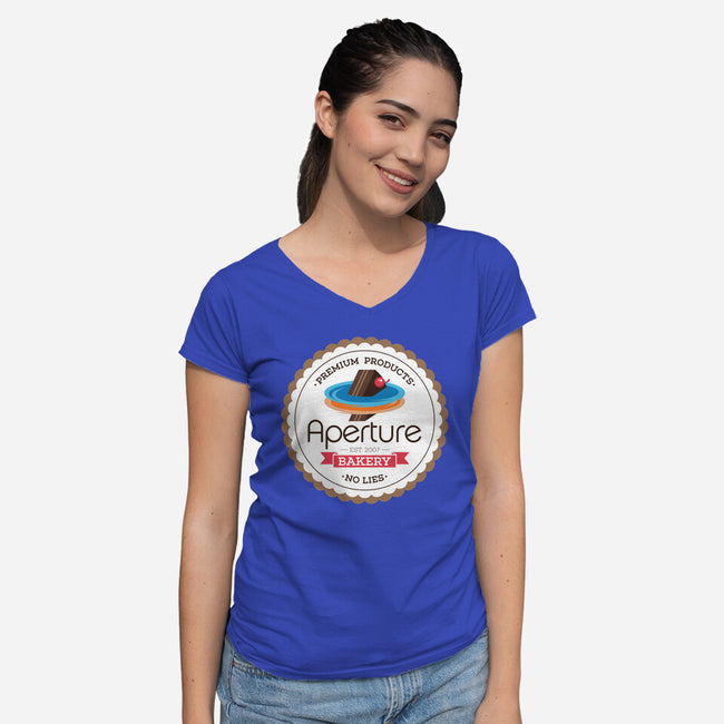 Aperture Bakery-womens v-neck tee-Mdk7