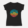 Aquatic Rainbow-womens v-neck tee-Waynem