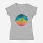 Aquatic Rainbow-womens v-neck tee-Waynem