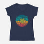 Aquatic Rainbow-womens v-neck tee-Waynem