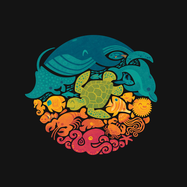 Aquatic Rainbow-baby basic tee-Waynem