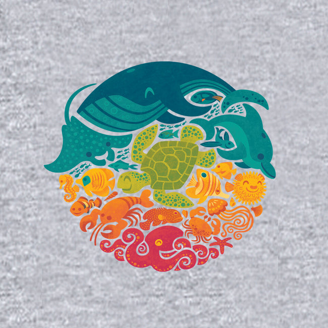 Aquatic Rainbow-baby basic tee-Waynem
