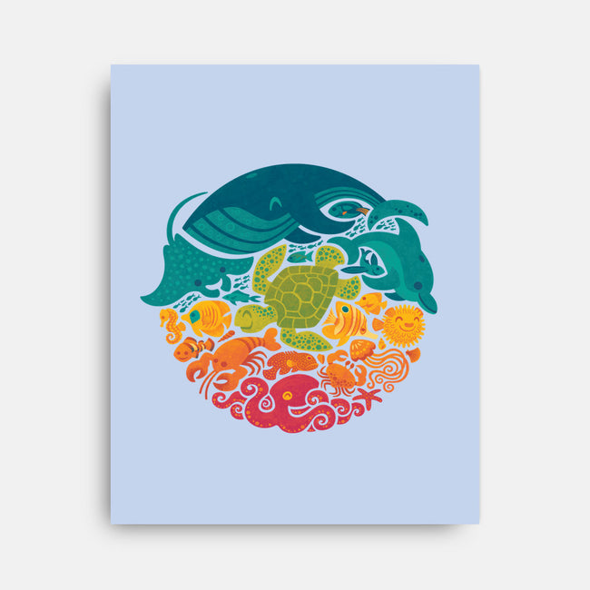 Aquatic Rainbow-none stretched canvas-Waynem