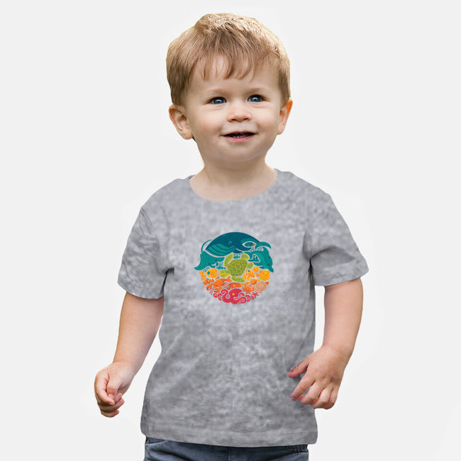 Aquatic Rainbow-baby basic tee-Waynem