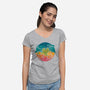 Aquatic Rainbow-womens v-neck tee-Waynem