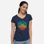 Aquatic Rainbow-womens v-neck tee-Waynem