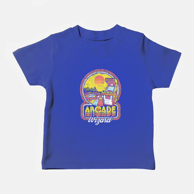 Arcade Wizardry-baby basic tee-artlahdesigns
