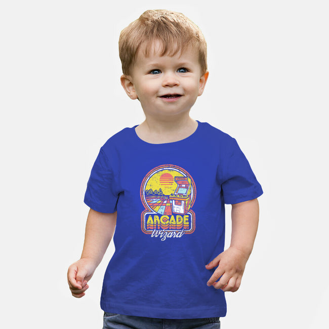 Arcade Wizardry-baby basic tee-artlahdesigns