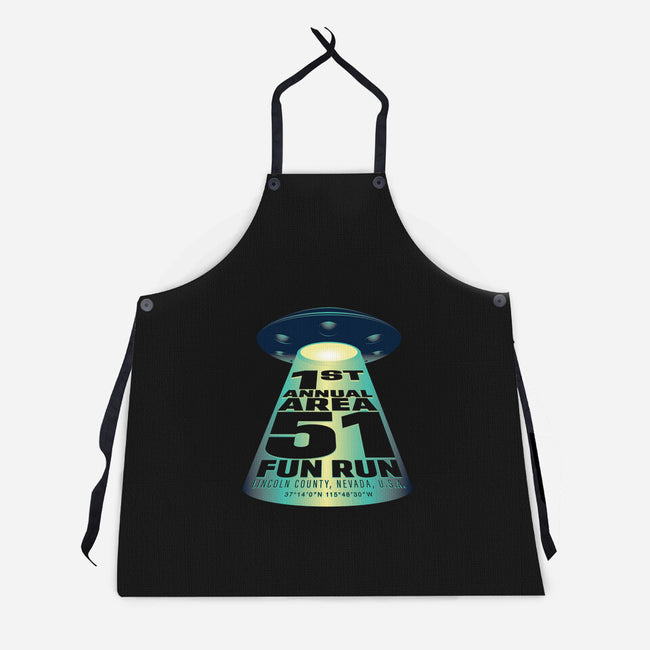 Area 51 Fun Run-unisex kitchen apron-mannypdesign