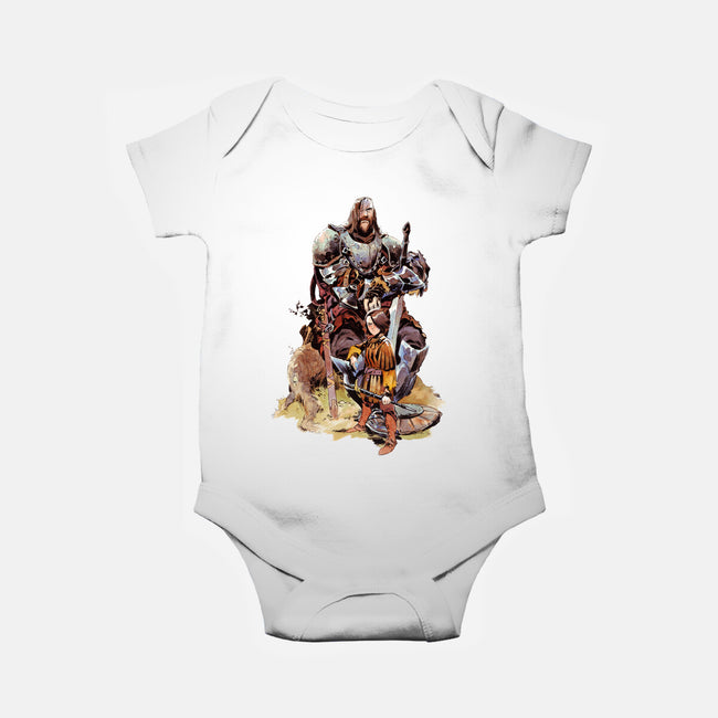 Arya and the Hound-baby basic onesie-Matias Bergara