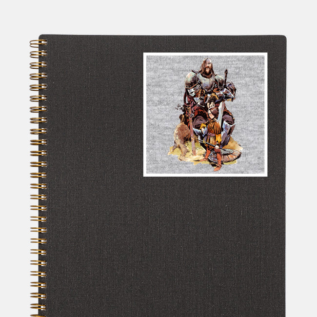 Arya and the Hound-none glossy sticker-Matias Bergara
