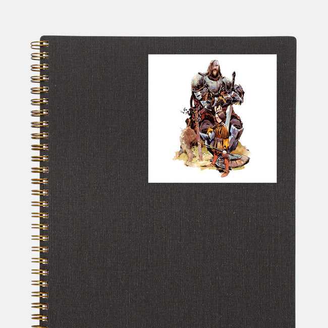 Arya and the Hound-none glossy sticker-Matias Bergara