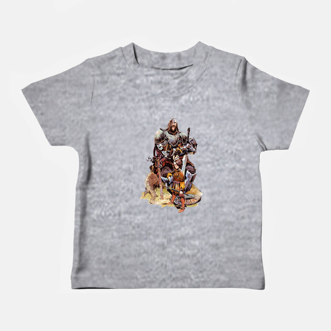 Arya and the Hound-baby basic tee-Matias Bergara