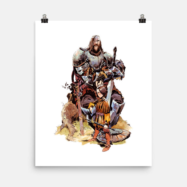 Arya and the Hound-none matte poster-Matias Bergara