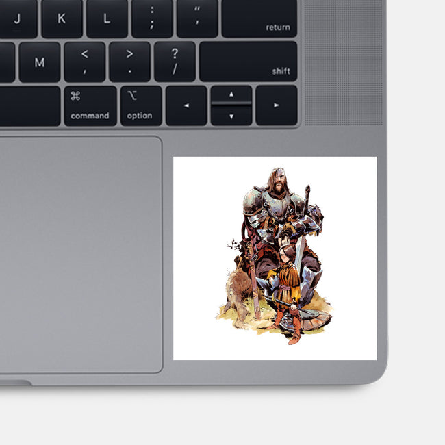 Arya and the Hound-none glossy sticker-Matias Bergara