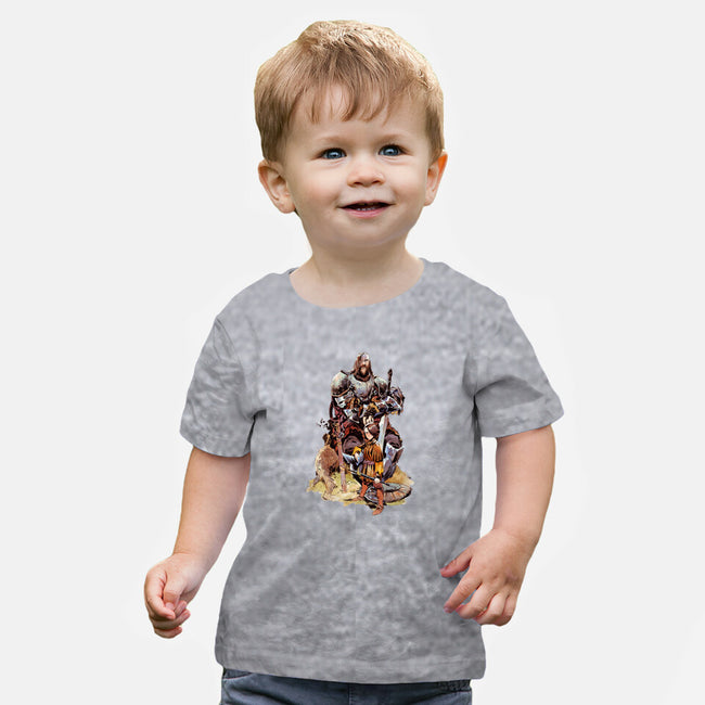 Arya and the Hound-baby basic tee-Matias Bergara