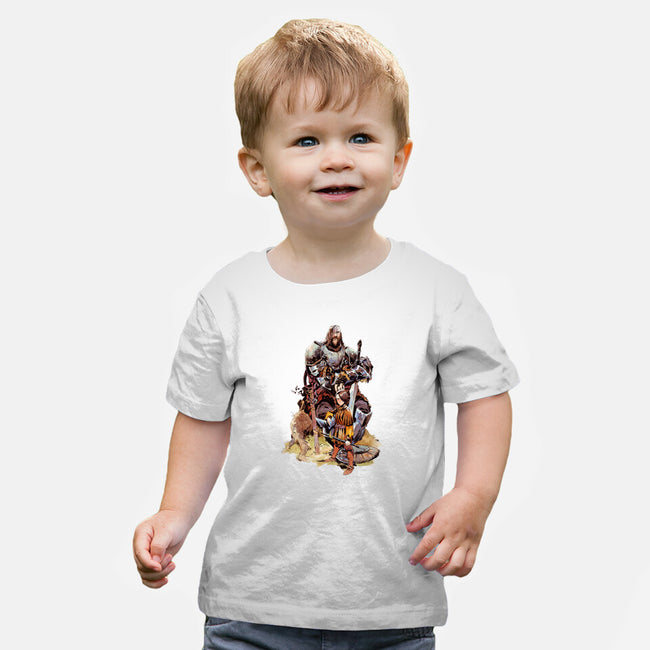 Arya and the Hound-baby basic tee-Matias Bergara