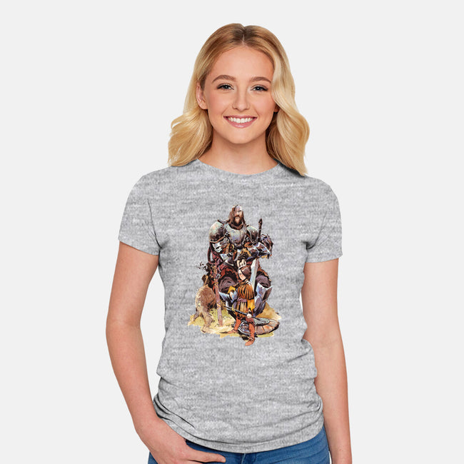 Arya and the Hound-womens fitted tee-Matias Bergara