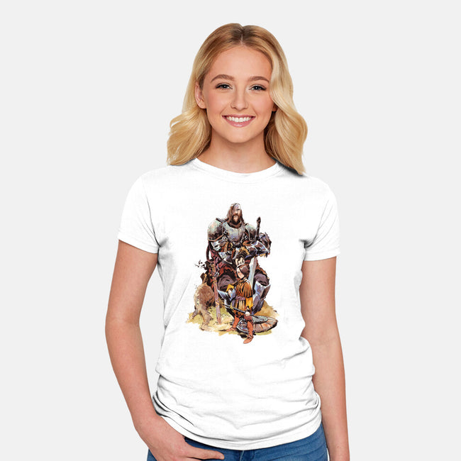 Arya and the Hound-womens fitted tee-Matias Bergara