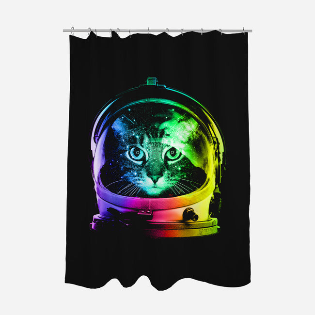 Astronaut Cat-none polyester shower curtain-clingcling