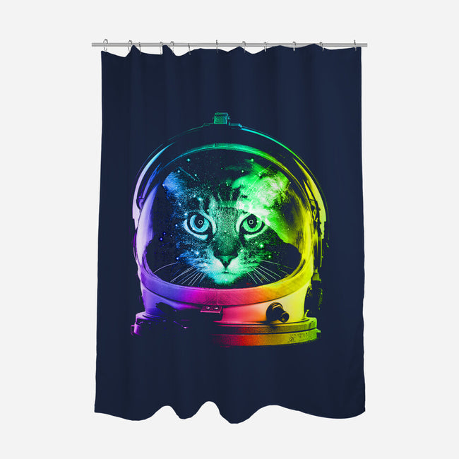 Astronaut Cat-none polyester shower curtain-clingcling