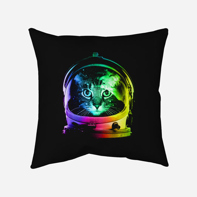 Astronaut Cat-none removable cover w insert throw pillow-clingcling