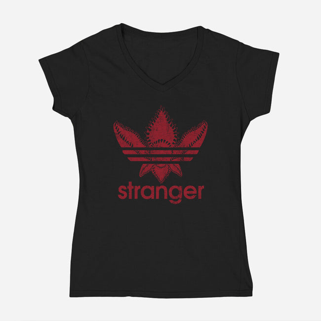 Athletic Stranger-womens v-neck tee-SarahCave