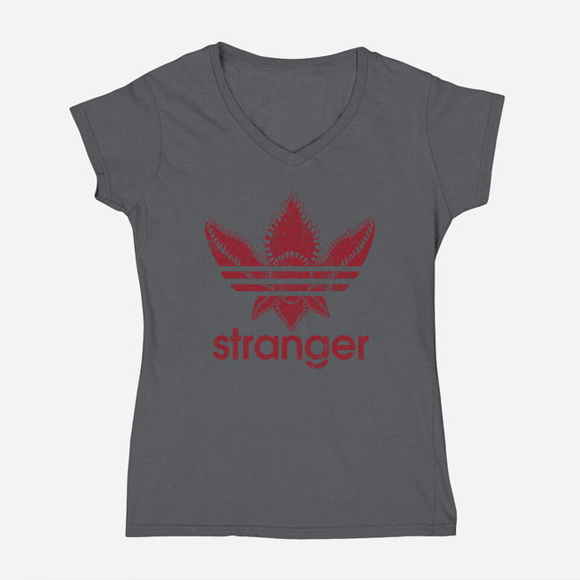 Athletic Stranger-womens v-neck tee-SarahCave