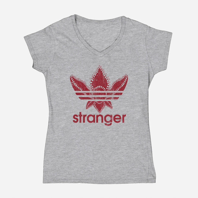 Athletic Stranger-womens v-neck tee-SarahCave