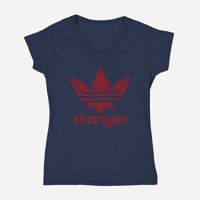 Athletic Stranger-womens v-neck tee-SarahCave