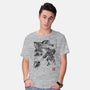 Attack of the Space Pirates Sumi-e-mens basic tee-DrMonekers