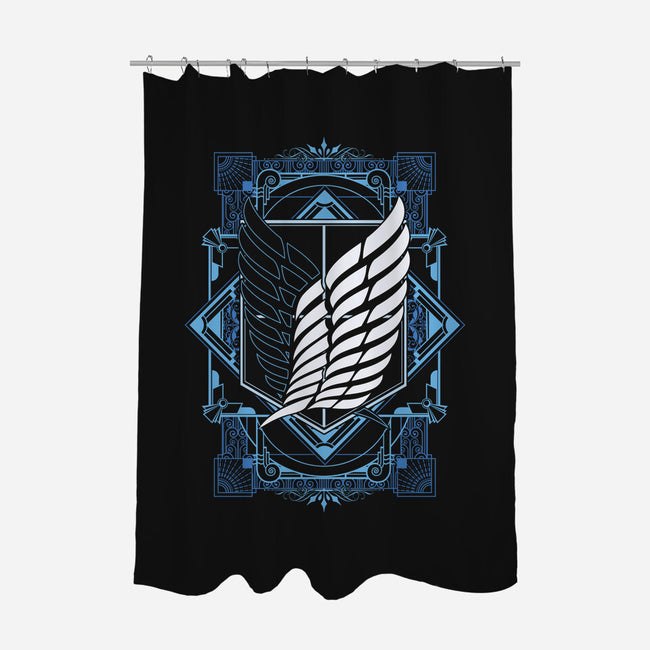 Attack on Art Deco-none polyester shower curtain-ChocolateRaisinFury