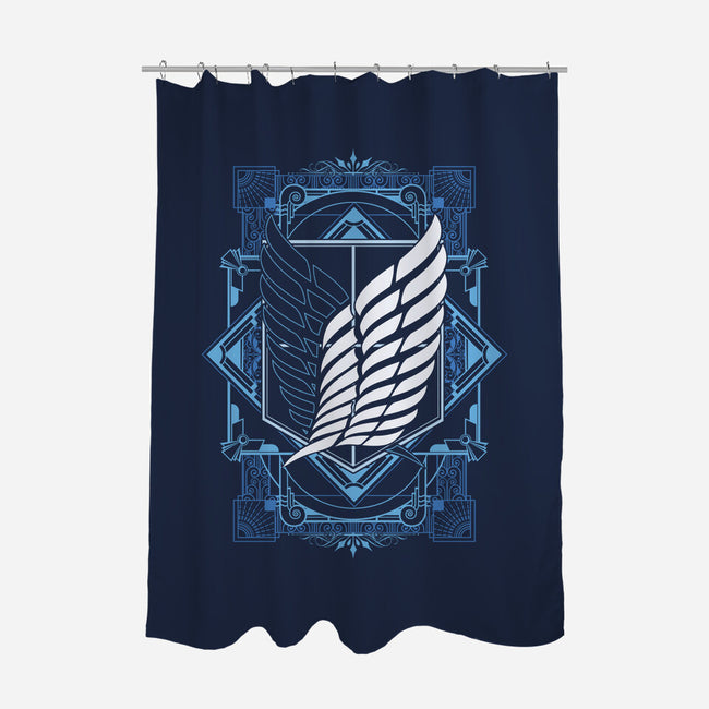 Attack on Art Deco-none polyester shower curtain-ChocolateRaisinFury